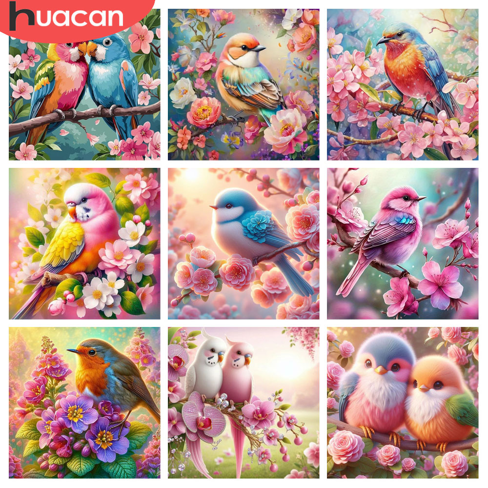 Resin Art Rose - HUACAN Diamond Painting Bird Flower Animal