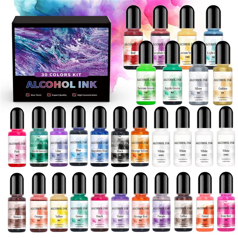 Resin Pigment Alcohol Ink - 1 Set Art Ink Alcohol Epoxy