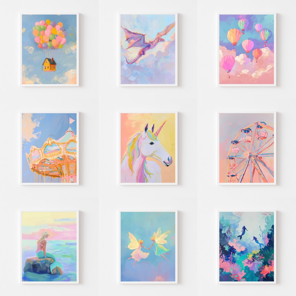 Resin Art World - Magical Pastel Wall Art Poster Fairy