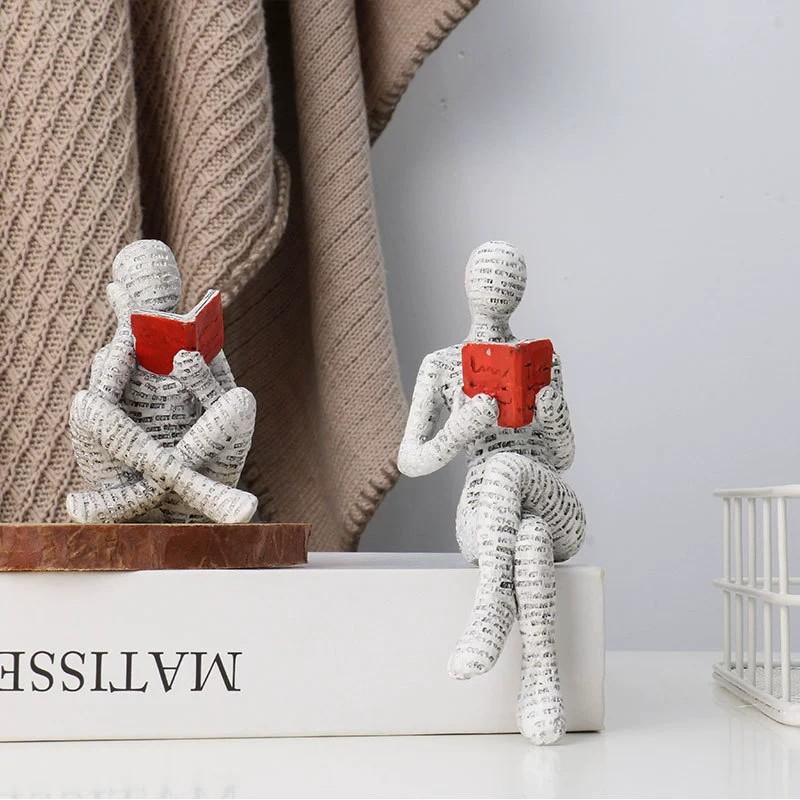 Resin Art For Anniversary Gift - 1pc Creative Reading Paper Pulp Women