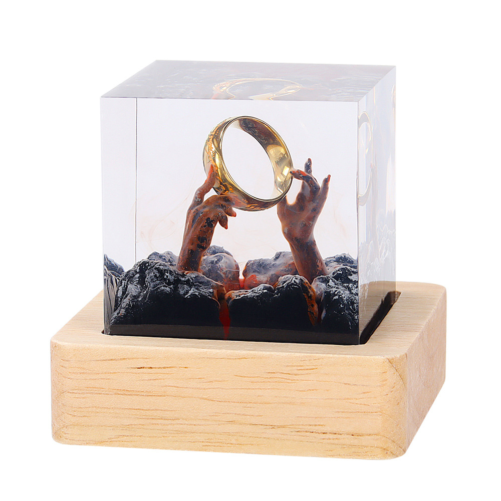 Resin Art Ring - Demon Realm Organism Resin Table Light