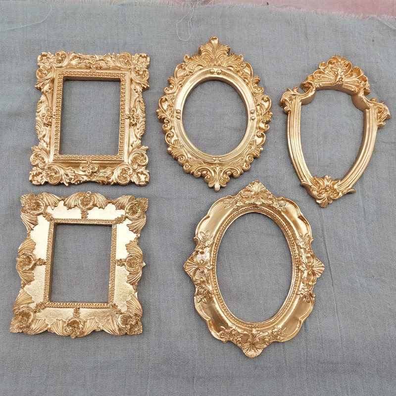 Resin Art For Photo Frame - Mini gold small photo frame shooting