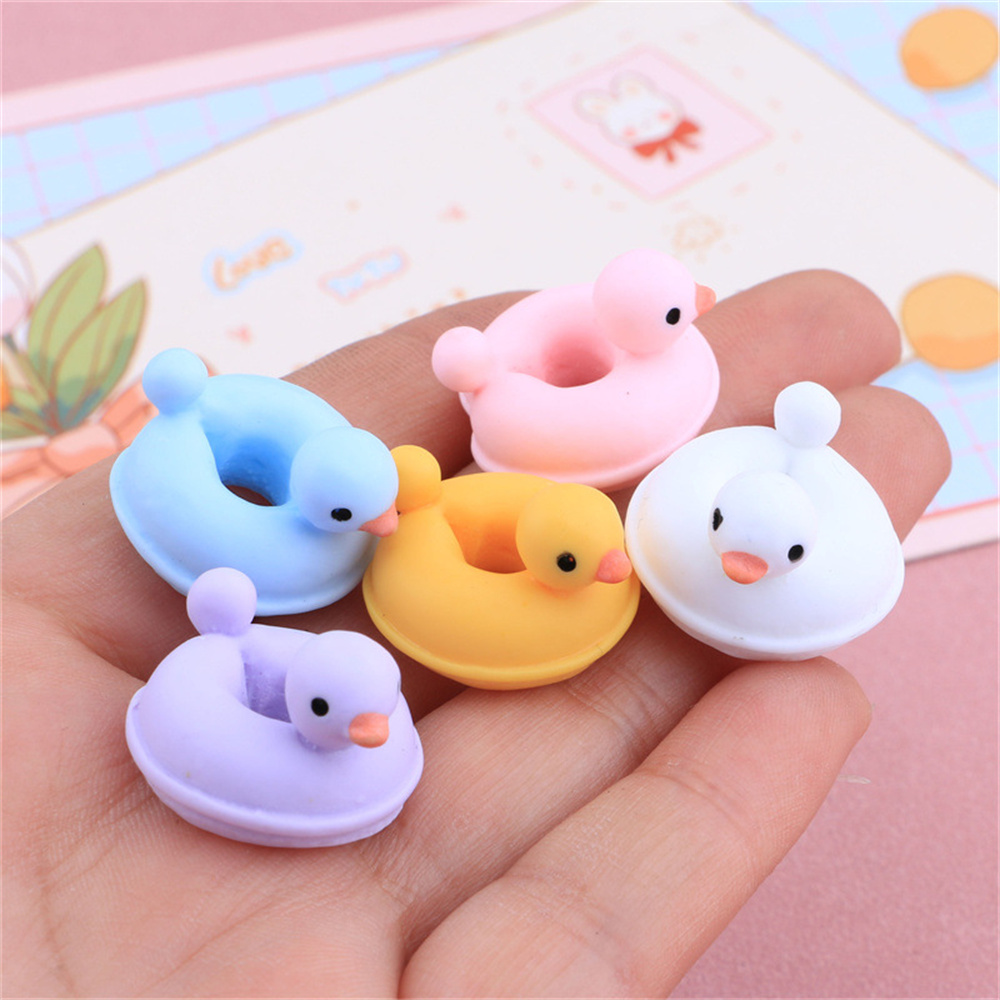 Resin Art Ring - 20 Chiếc Hoạt Hình Vịt Bơi