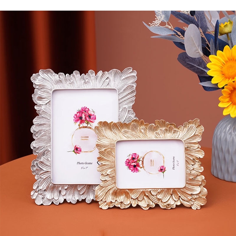Resin Art For Photo Frame - Golden/Silver Leaf Picture Frames Room Aesthetics