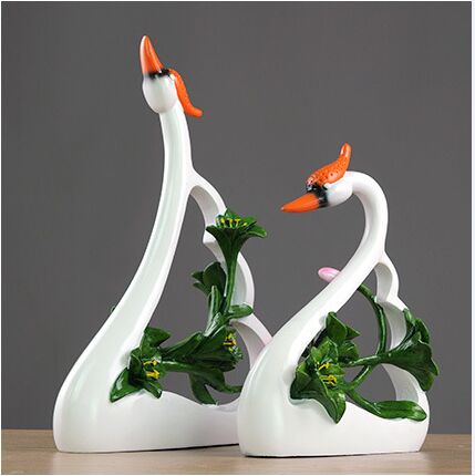 Resin Art For Anniversary Gift - couples swan lovers art decoration resin