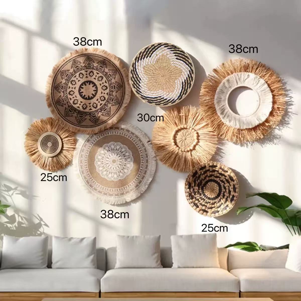 Resin Art Hanging - Boho Straw Wall Decor Grass Weaving