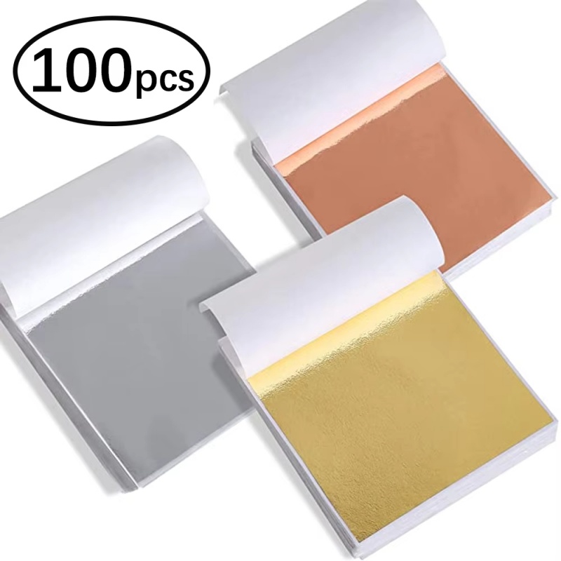Resin Art For Anniversary Gift - 100pcs Imitation Gold Sliver Copper Foil