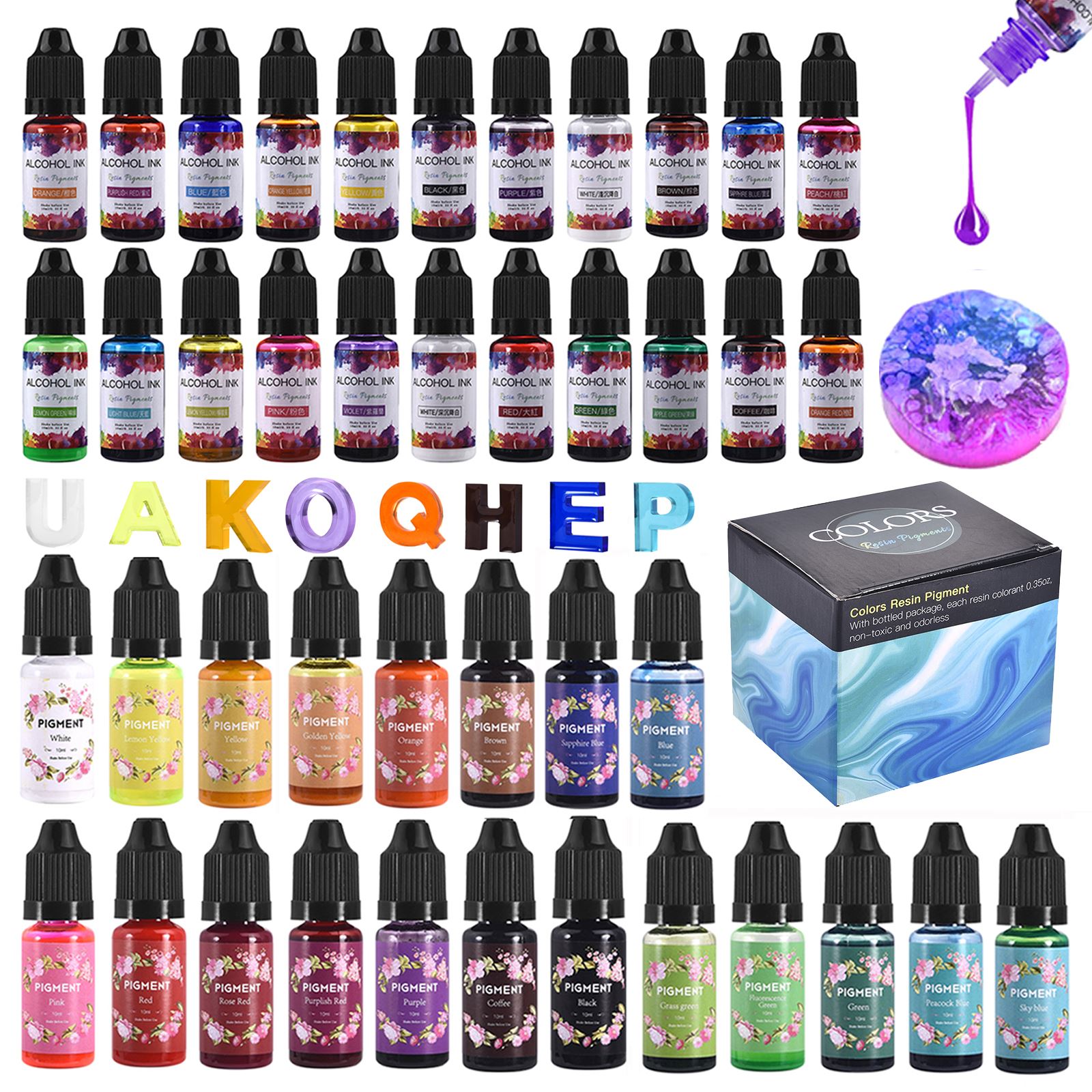 Resin Pigment Alcohol Ink - 1 Bộ Nhựa Sắc Tố Bộ