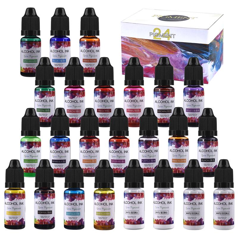 Resin Pigment Alcohol Ink - 1 Bộ Nhựa Dính Sắc Tố