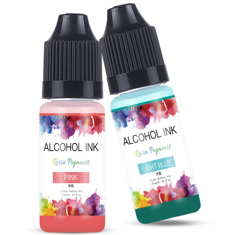 10ml/Bottle 22Colors Alcohol I - đánh giá và giá Resin Pigment Alcohol Ink
