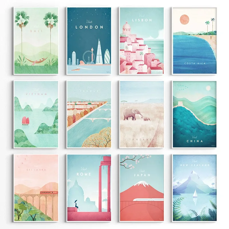World Minimalist Travel Poster - đánh giá và giá Resin Art World