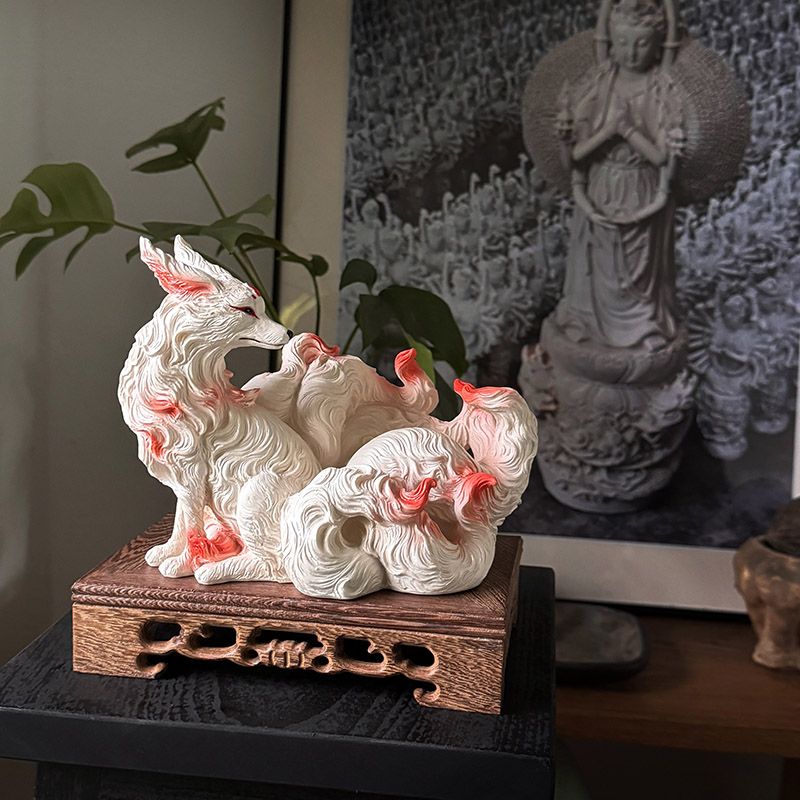 Nine-Tailed Fox Ornaments Fox  - đánh giá và giá Resin Art For Anniversary Gift