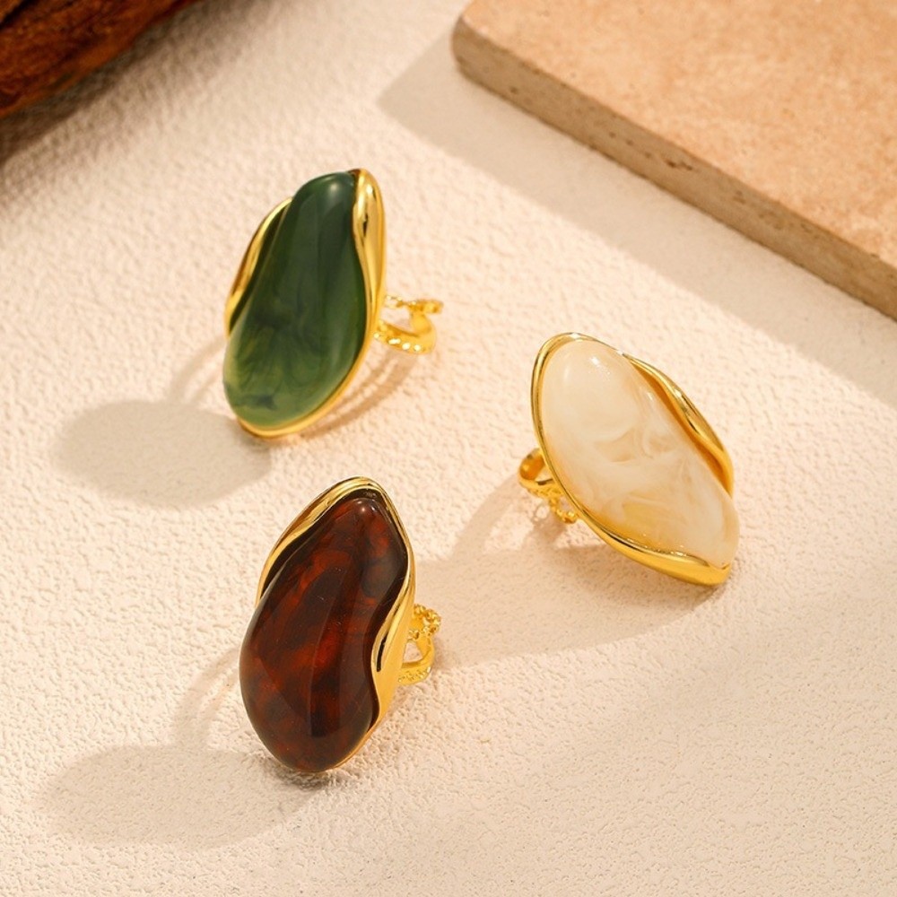 Vintage Stainless Steel Geomet - đánh giá và giá Resin Art Ring