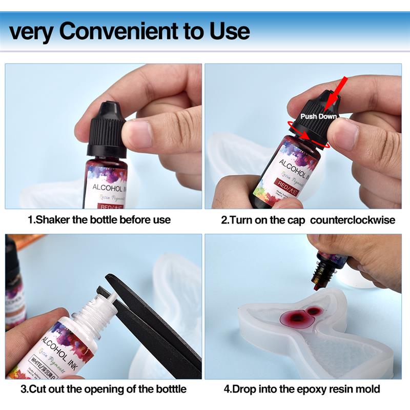24 Màu/Bộ 10Ml Nhựa Sắc Tố Ngh - đánh giá và giá Resin Pigment Alcohol Ink