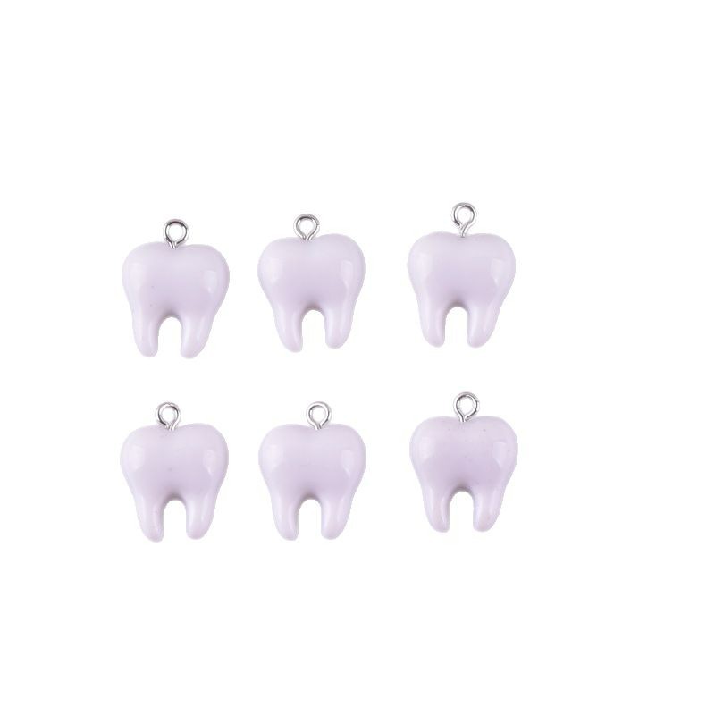 10pcs Cute White Teeth Resin P - đánh giá và giá Resin Art Jewelry Kit