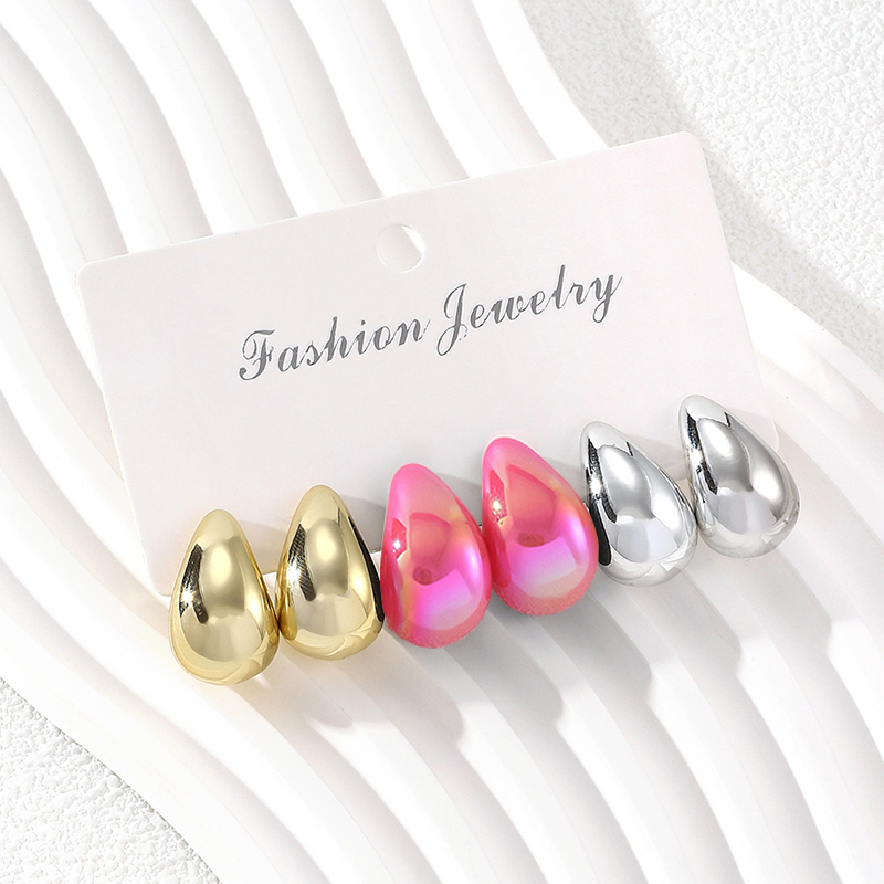3 Pairs Fashion Resin Drop Ear - đánh giá và giá Resin Art Ring