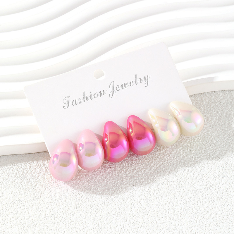 3 Pairs Fashion Resin Drop Ear - đánh giá và giá Resin Art Ring