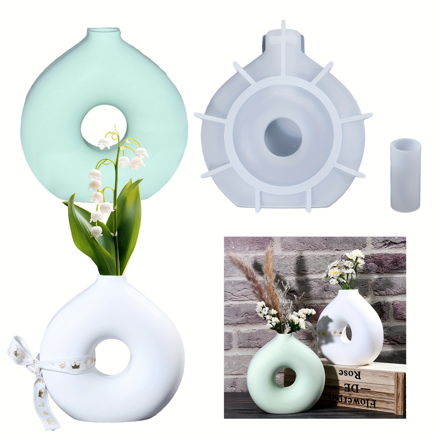 1 DIY Round Vase Silicone Moul - đánh giá và giá Resin Art Workshop
