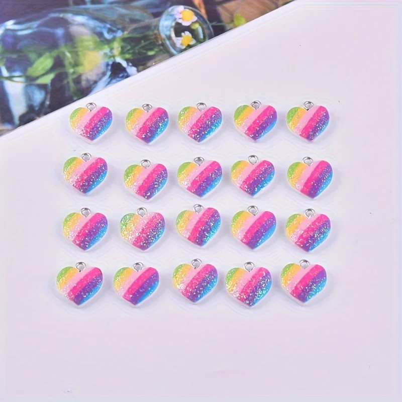 10Pcs Colorful Heart Resin Cha - đánh giá và giá Resin Art Jewelry Kit