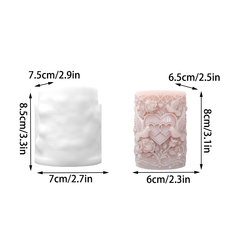 Double Heart Connected White D - đánh giá và giá Resin Art Rose