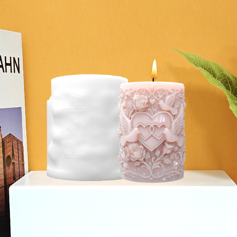 Double Heart Connected White D - đánh giá và giá Resin Art Rose