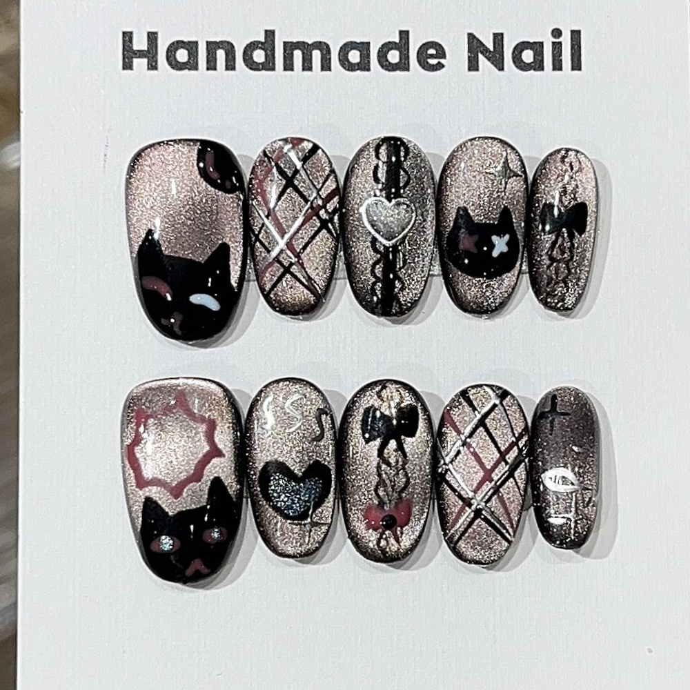 10pcs Black Cat's Eye Handmade - đánh giá và giá Resin Art Online
