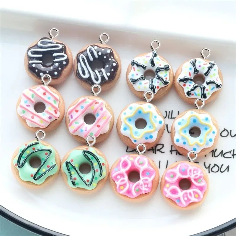 10Pcs Resin Donut Charms Color - đánh giá và giá Resin Art Earrings