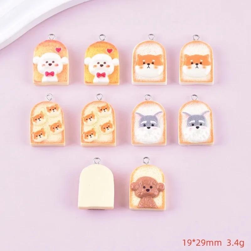 10Pcs Cute Toast Dog Resin Pen - đánh giá và giá Resin Art Earrings
