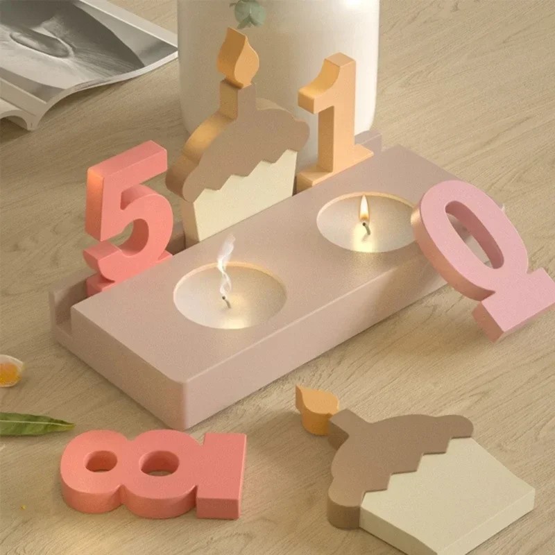 2pc Birthday Cake Silicones Mo - đánh giá và giá Resin Art Resin