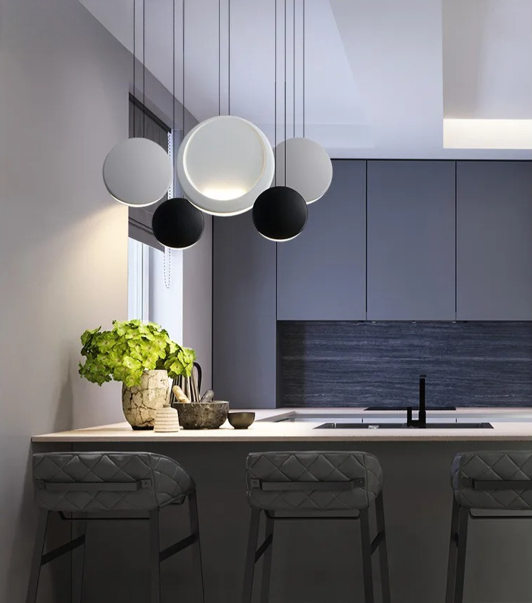 Nordic Simplicity LED Pendant  - đánh giá và giá Resin Art Hanging
