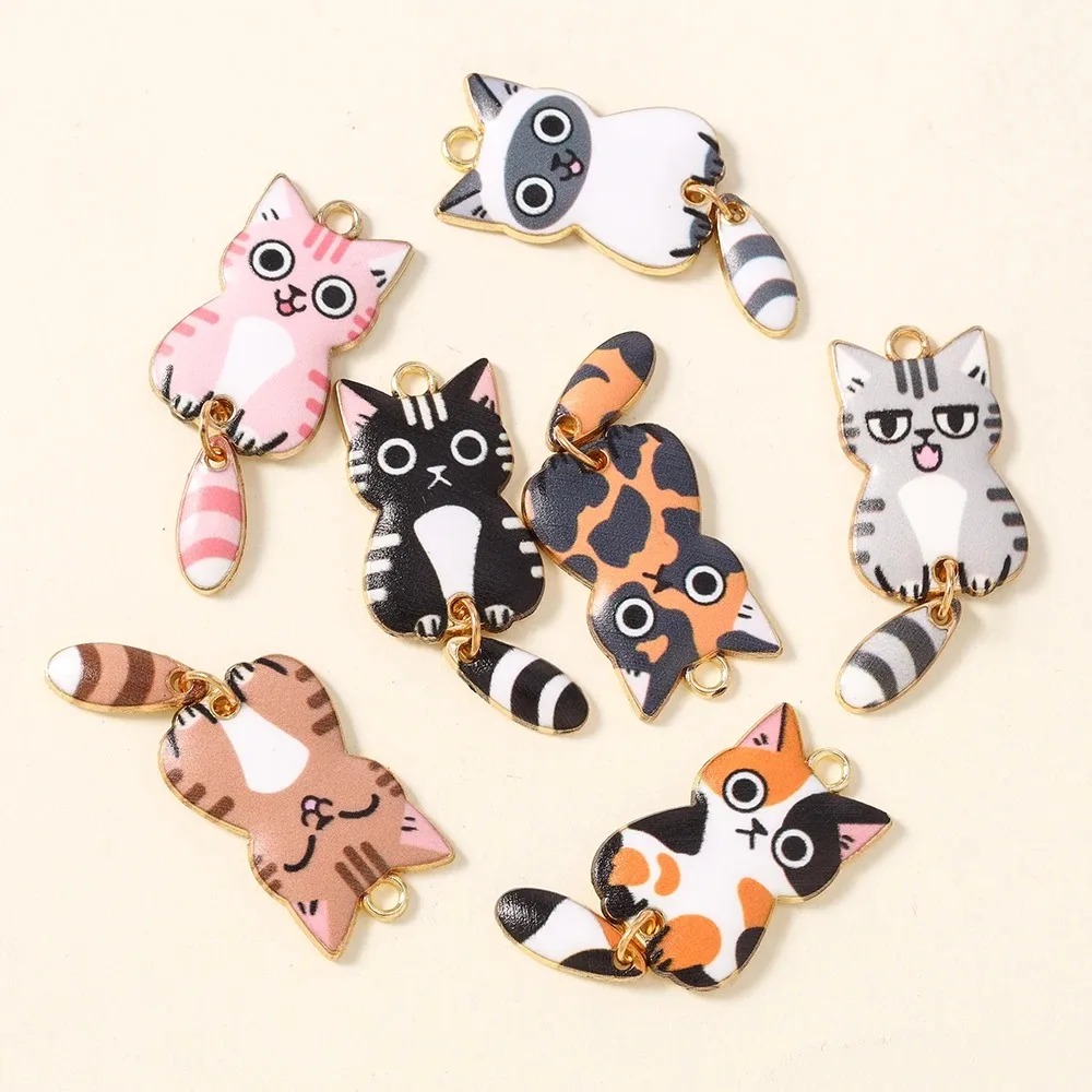 10Pcs 16×39mm Cute Cartoon Cat - đánh giá và giá Resin Art Jewelry Kit
