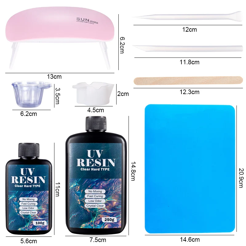 Hard UV Resin Glue Kit Fast Cu - đánh giá và giá Resin Art Workshop
