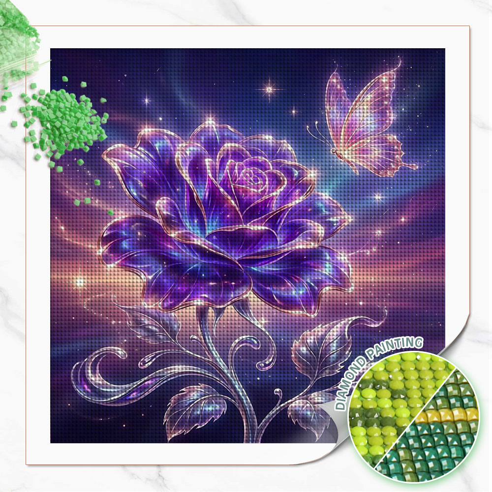 Huacan Full Square Round Diamo - đánh giá và giá Resin Art Rose
