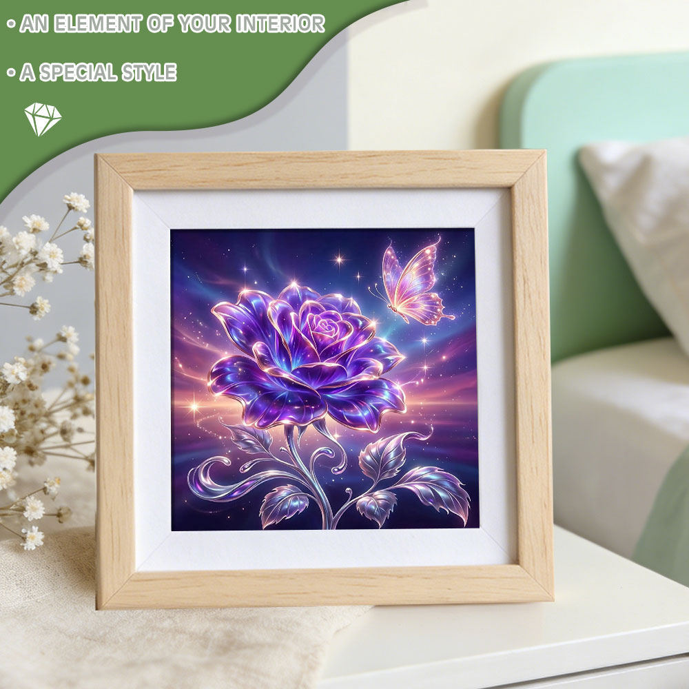 Huacan Full Square Round Diamo - đánh giá và giá Resin Art Rose