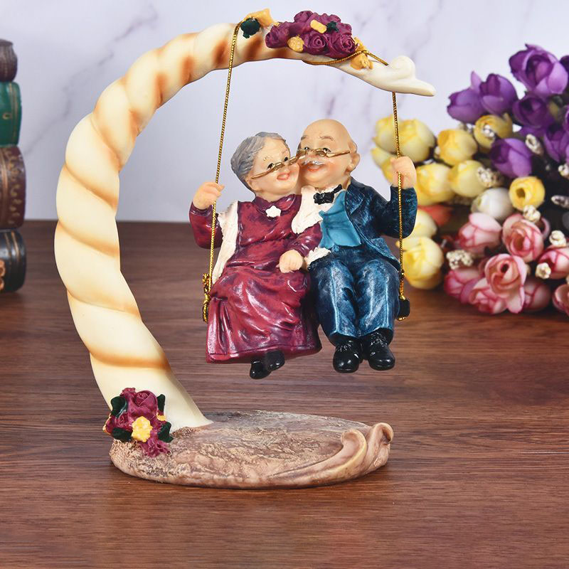 Chinese Swing Old Couples Resi - đánh giá và giá Resin Art For Anniversary Gift