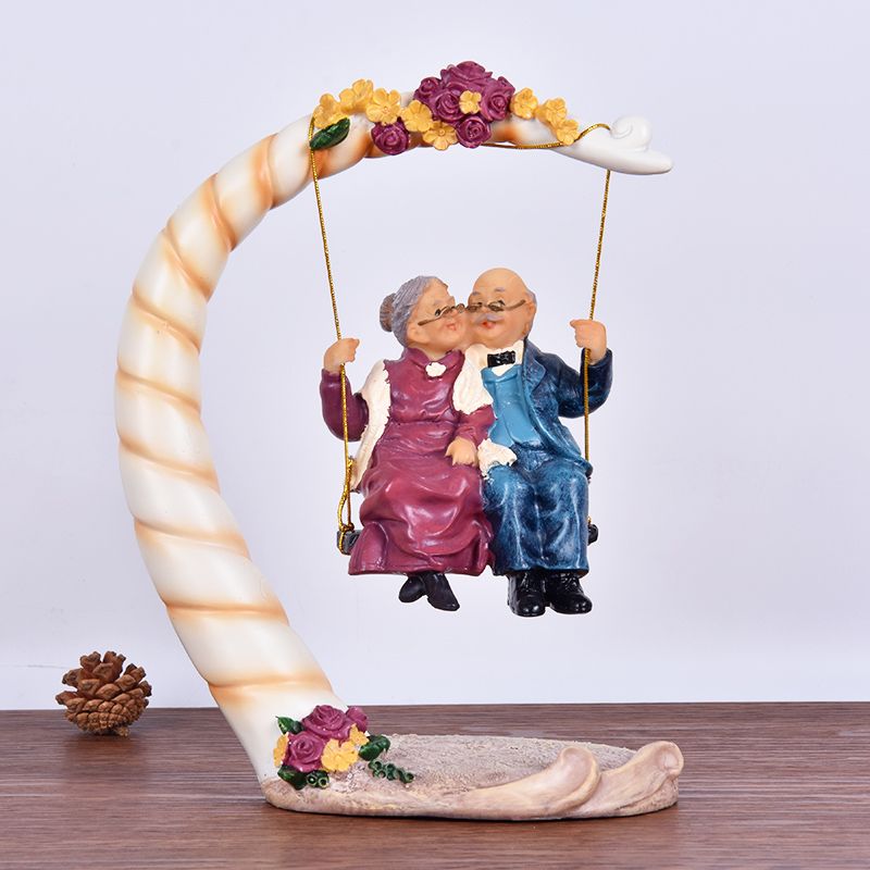 Chinese Swing Old Couples Resi - đánh giá và giá Resin Art For Anniversary Gift