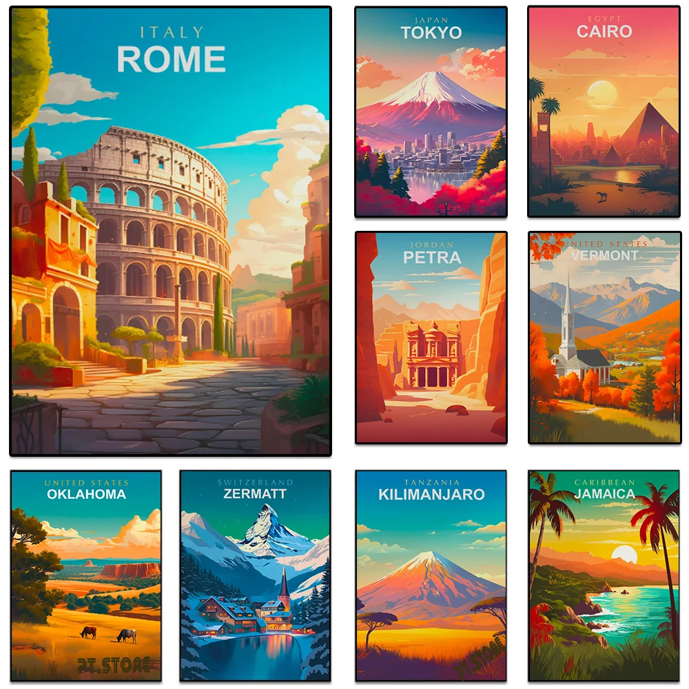 World Travel Cities Posters Pr - đánh giá và giá Resin Art World