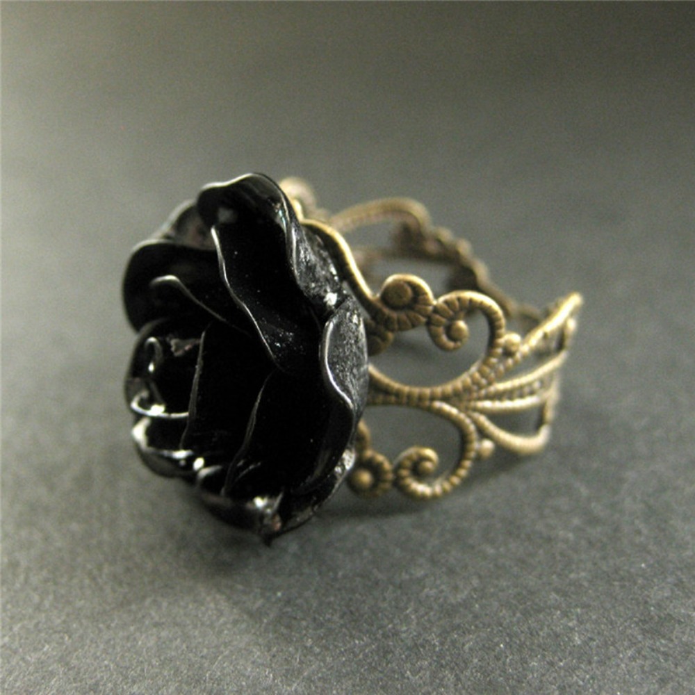 Temperament Retro Black Resin  - đánh giá và giá Resin Art Ring
