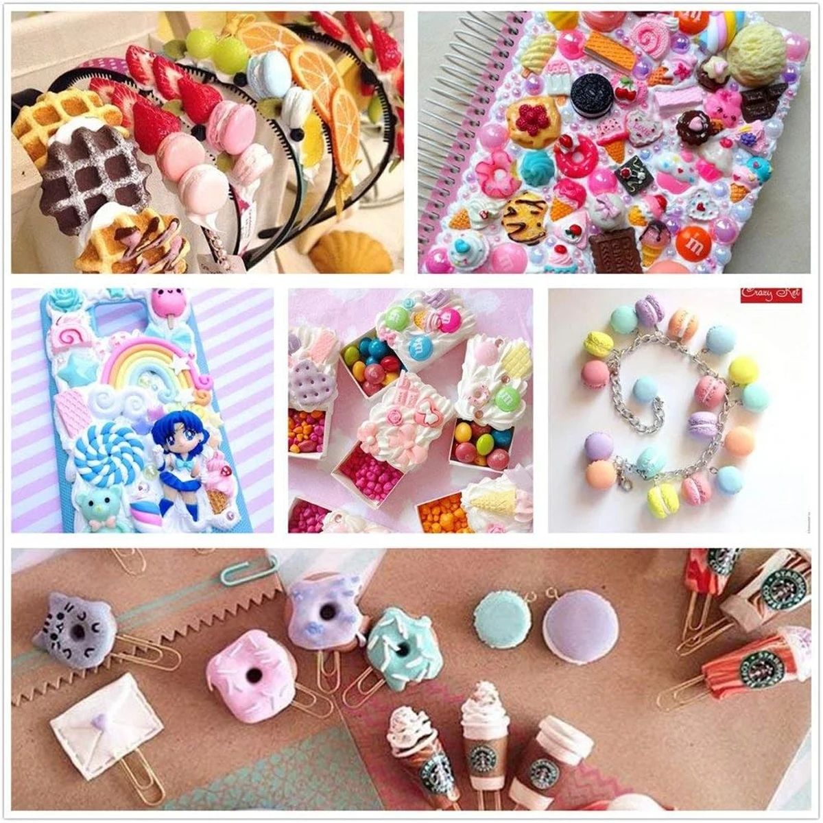 30pcs Random Candy Slime Charm - đánh giá và giá Resin Art Jewellery Kit