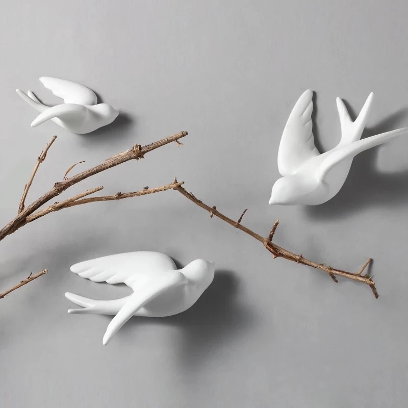 Creative Ceramic Birds Wall Ha - đánh giá và giá Resin Art Hanging