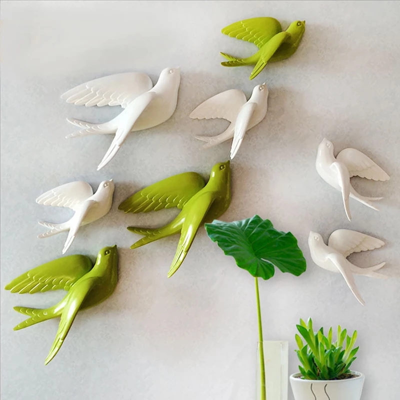 Creative Ceramic Birds Wall Ha - đánh giá và giá Resin Art Hanging