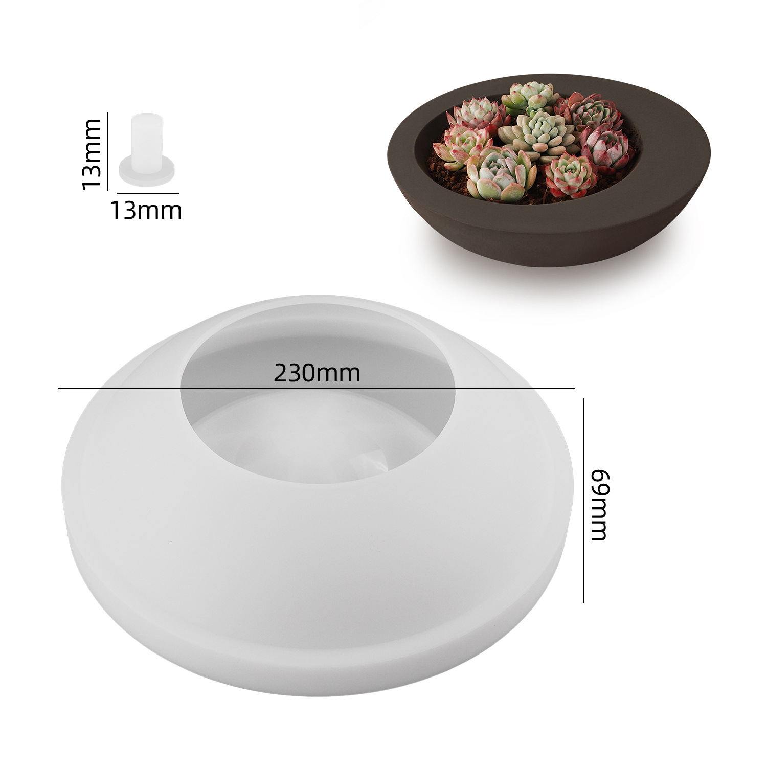 1pc Irregular Round Bowl-Shape - đánh giá và giá Tray Mold Rectangle