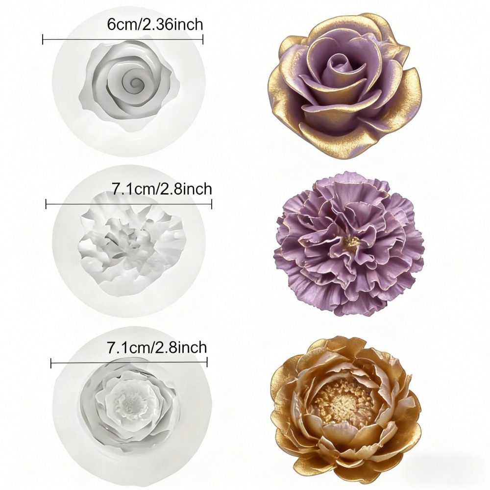 3-Piece Silicone Molds for Ros - đánh giá và giá Resin Art Gift For Wedding