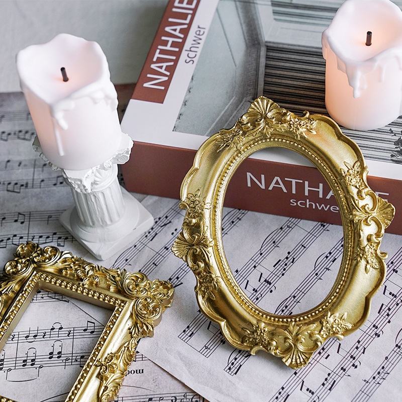 Golden Retro Photo Frame Nail  - đánh giá và giá Resin Art For Photo Frame