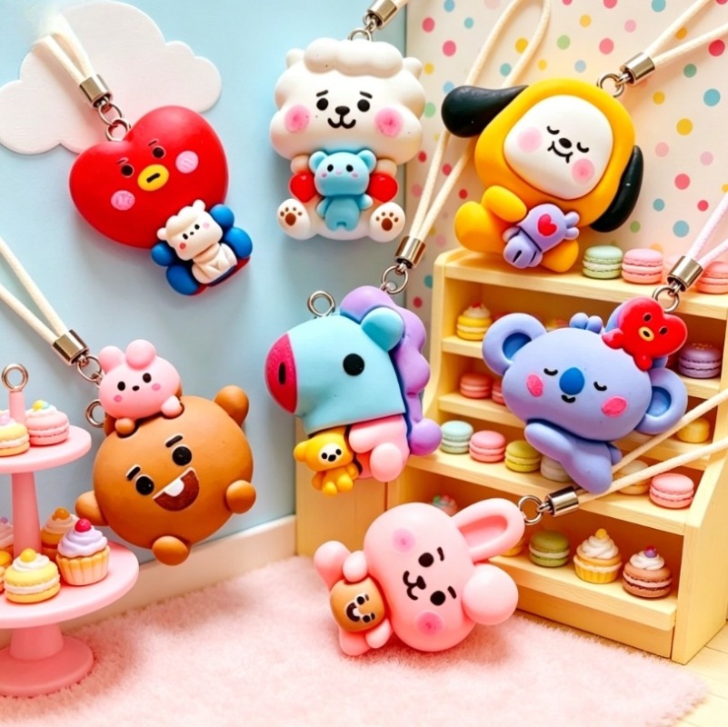 7pcs BT21 Resin Cartoon Charm  - đánh giá và giá Resin Art Jewelry Kit