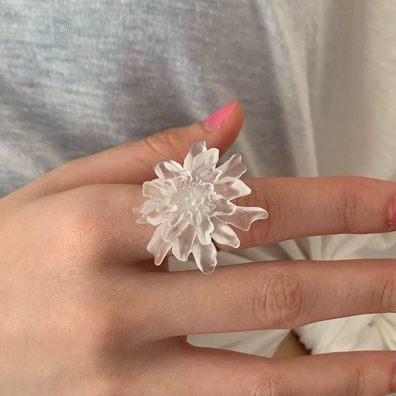 HUANZHI White Transparent Fros - đánh giá và giá Resin Art Ring