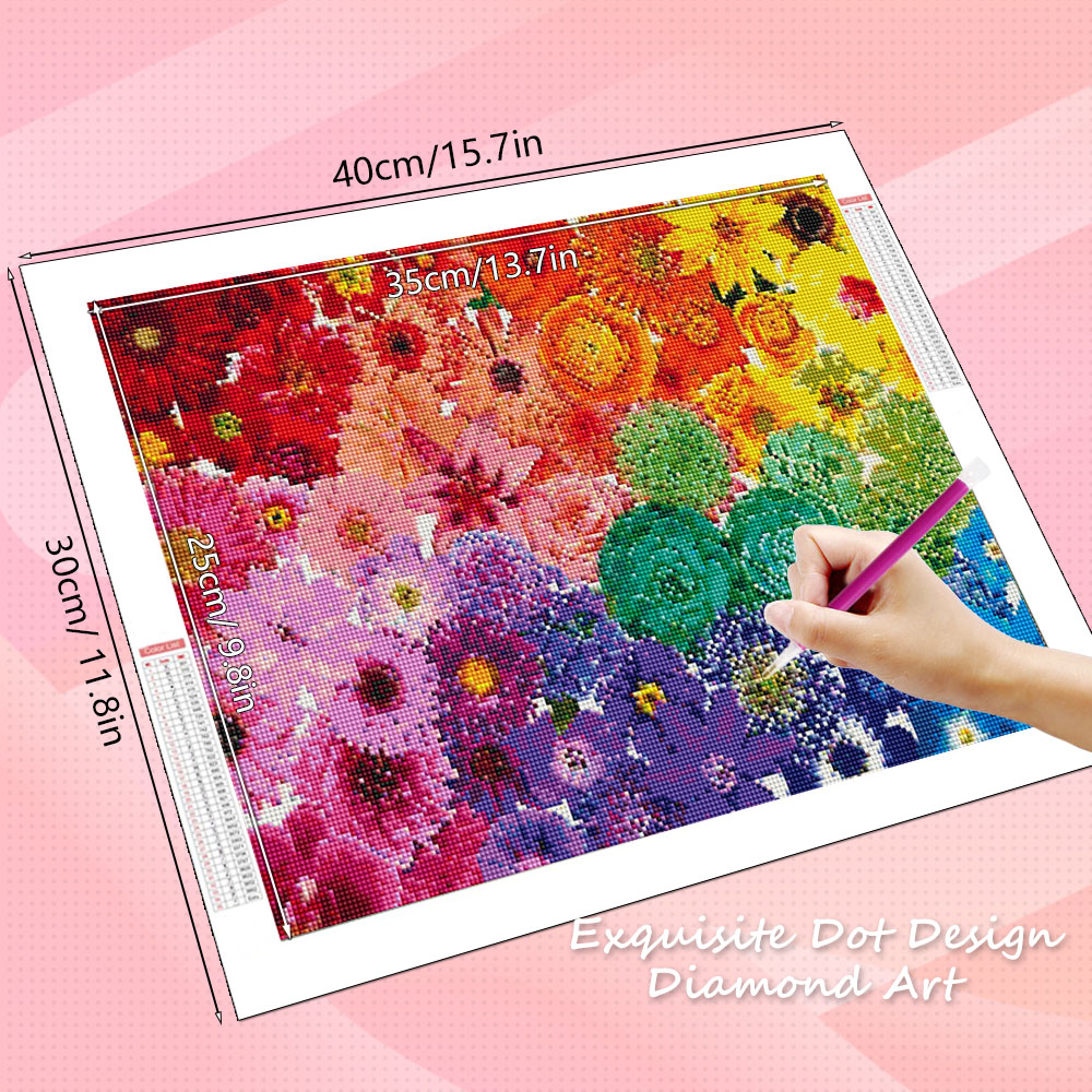 HUACAN Diamond Art Kits Flower - đánh giá và giá Resin Art Rose