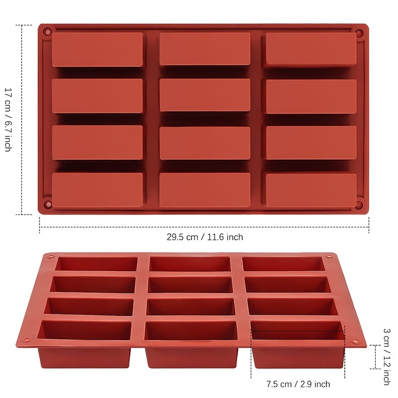 1Pc 9/12 Grids Rectangle Silic - đánh giá và giá Tray Mold Rectangle