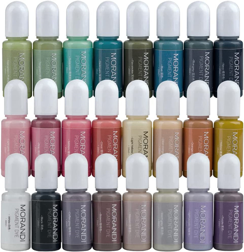 24Colors Morandi Opaque Color  - đánh giá và giá Resin Pigment Alcohol Ink