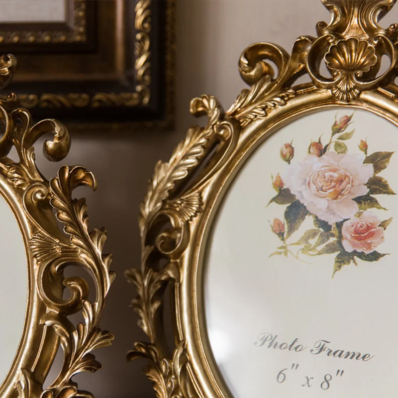 Retro Gold Oval Resin Photo Fr - đánh giá và giá Resin Art Gift For Wedding